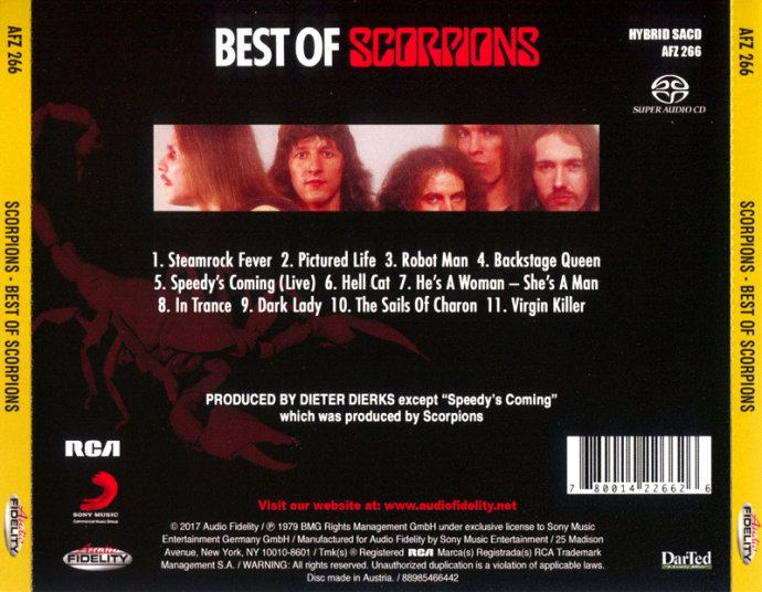 【Audio <wbr>Fidelity】 <wbr>– <wbr>Scorpions: <wbr>Best <wbr>of <wbr>Scorpions